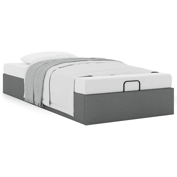 Cadru de pat otoman fără saltea țesătură gri închis 100x200 cm - WALTI WALTI