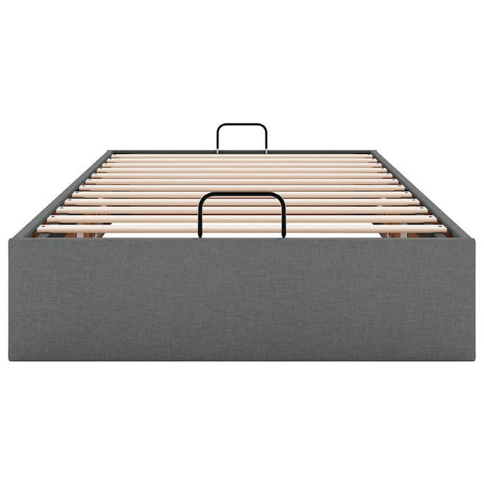Cadru de pat otoman fără saltea țesătură gri închis 100x200 cm - WALTI WALTI