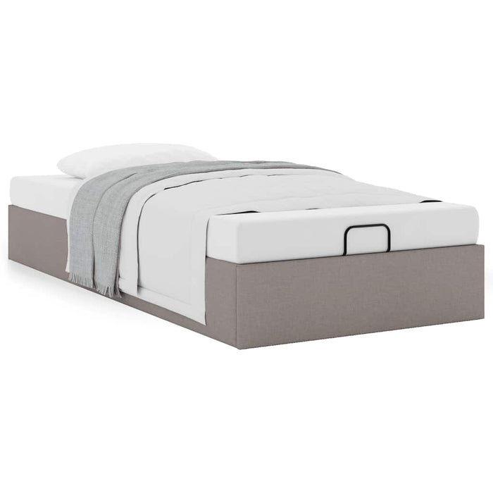 Cadru de pat otoman fără saltea Taup 100x200 cm țesătură WALTI