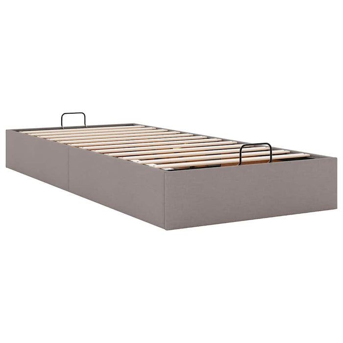Cadru de pat otoman fără saltea Taup 100x200 cm țesătură WALTI
