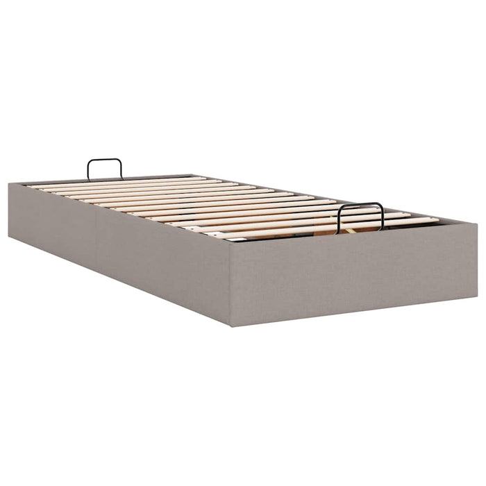 Cadru de pat otoman fără saltea Taup 100x200 cm țesătură WALTI