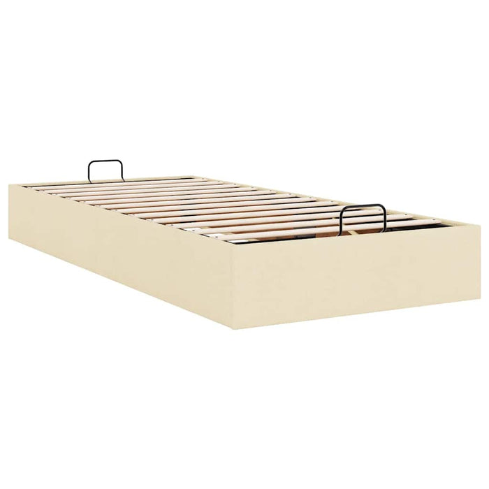 Cadru pat otoman fără saltea cremă 100x200 cm țesătură - WALTI WALTI