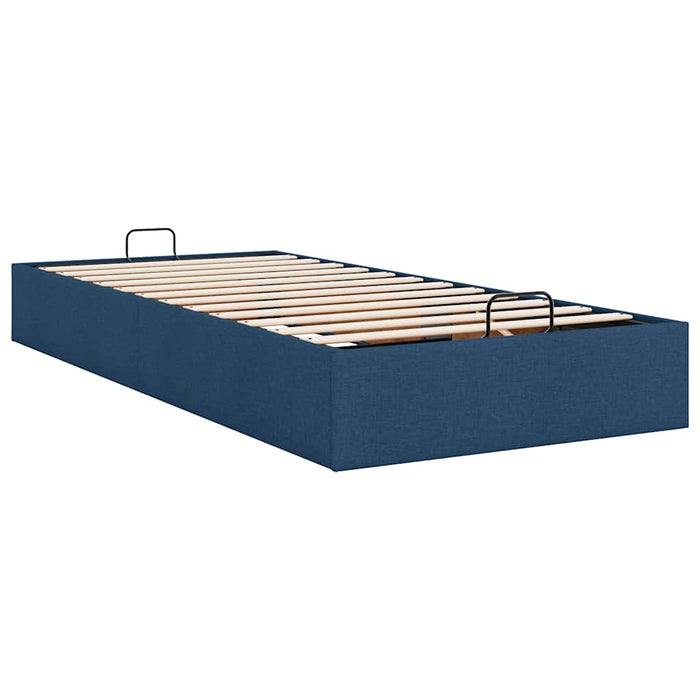 Cadru de pat otoman fără saltea Albastru 100x200 cm țesătură - WALTI WALTI