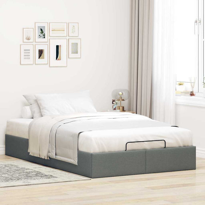 Cadru de pat otoman fără saltea țesătură gri închis 120x190 cm - WALTI WALTI