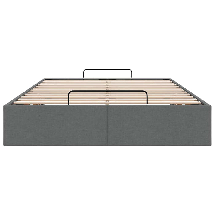 Cadru de pat otoman fără saltea țesătură gri închis 120x190 cm - WALTI WALTI