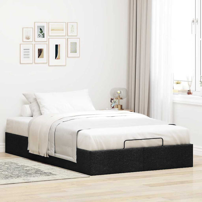 Cadru pat otoman fără saltea Negru 120x190 cm țesătură - WALTI WALTI