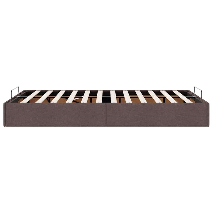 Cadru pat otoman fără saltea țesătură maro închis 120x190 cm - WALTI WALTI