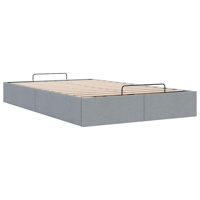 Cadru de pat otoman fără saltea țesătură gri deschis 120x200 cm - WALTI WALTI