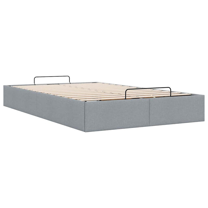 Cadru de pat otoman fără saltea țesătură gri deschis 120x200 cm - WALTI WALTI