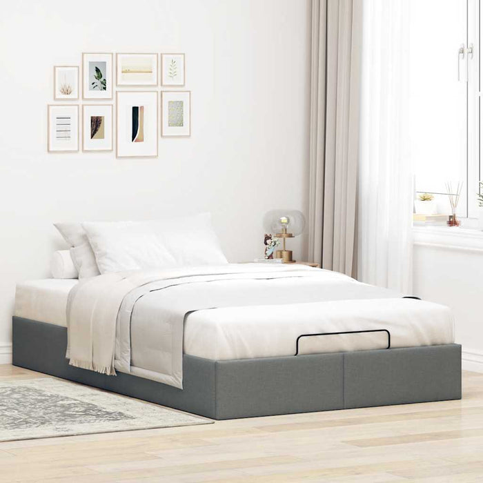 Cadru de pat otoman fără saltea țesătură gri închis 120x200 cm - WALTI WALTI