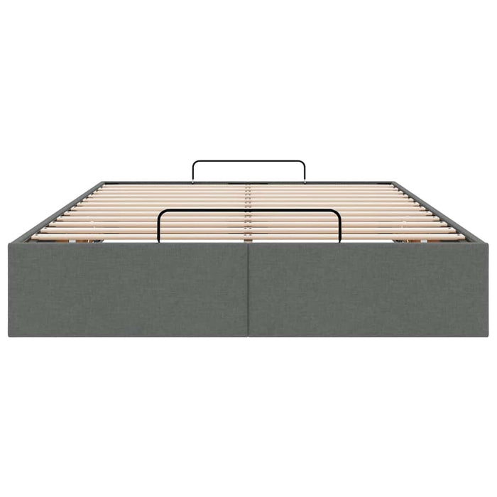 Cadru de pat otoman fără saltea țesătură gri închis 120x200 cm - WALTI WALTI