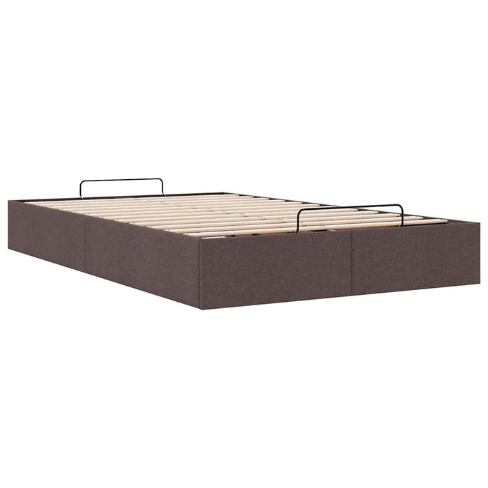 Cadru de pat otoman fără saltea țesătură maro închis 120x200 cm - WALTI WALTI