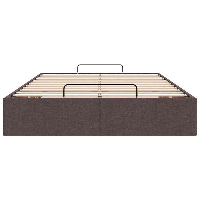 Cadru de pat otoman fără saltea țesătură maro închis 120x200 cm - WALTI WALTI