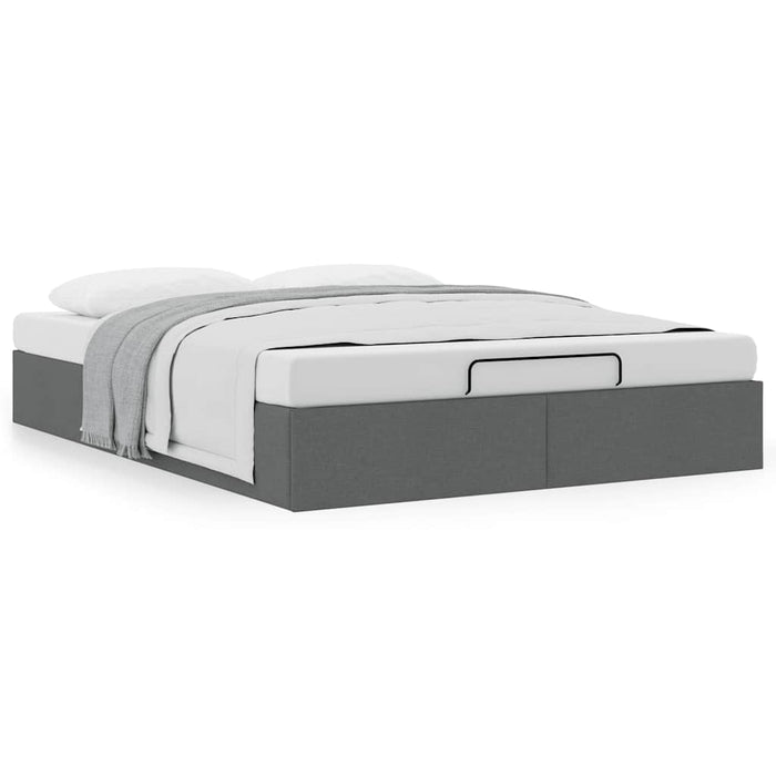 Cadru pat otoman fără saltea Gri închis 140x190 cm țesătură - WALTI WALTI