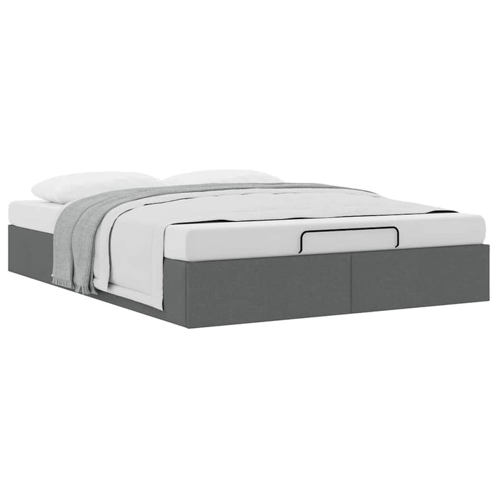 Cadru pat otoman fără saltea Gri închis 140x190 cm țesătură - WALTI WALTI