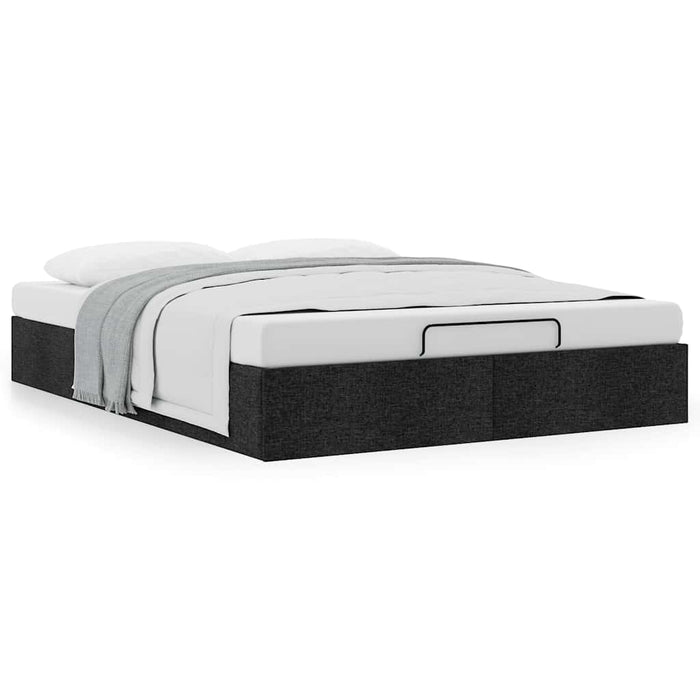 Cadru pat otoman fără saltea Negru 140x190 cm țesătură - WALTI WALTI
