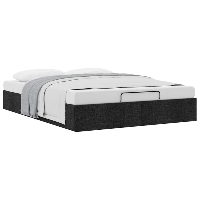 Cadru pat otoman fără saltea Negru 140x190 cm țesătură - WALTI WALTI