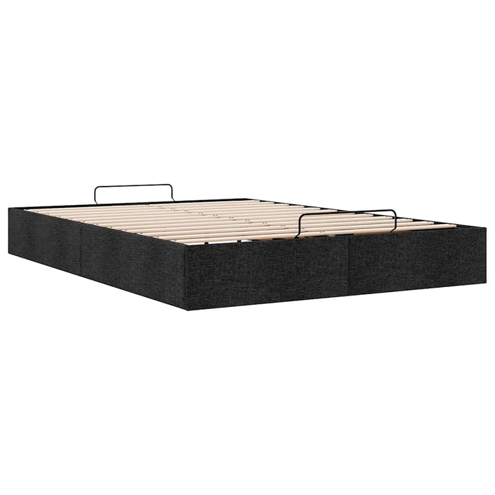 Cadru pat otoman fără saltea Negru 140x190 cm țesătură - WALTI WALTI