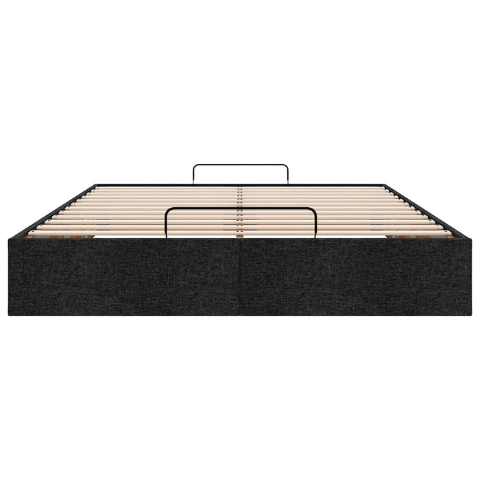 Cadru pat otoman fără saltea Negru 140x190 cm țesătură - WALTI WALTI