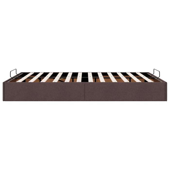 Cadru pat otoman fără saltea țesătură maro închis 140x190 cm WALTI