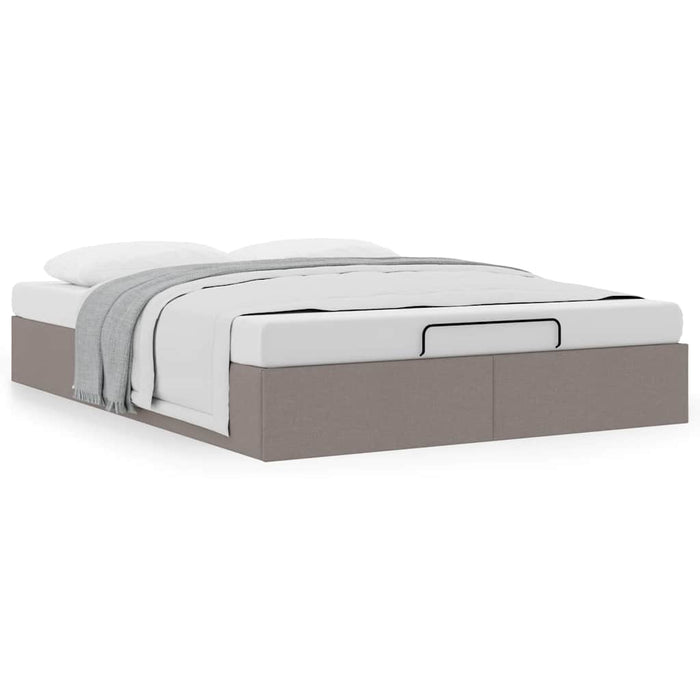 Cadru de pat otoman fără saltea Taupe 140x190 cm țesătură - WALTI WALTI