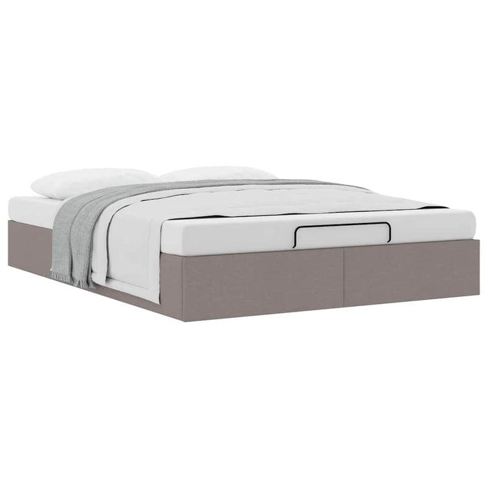 Cadru de pat otoman fără saltea Taupe 140x190 cm țesătură - WALTI WALTI