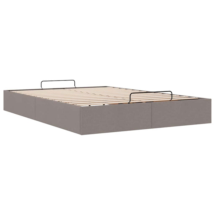 Cadru de pat otoman fără saltea Taupe 140x190 cm țesătură - WALTI WALTI