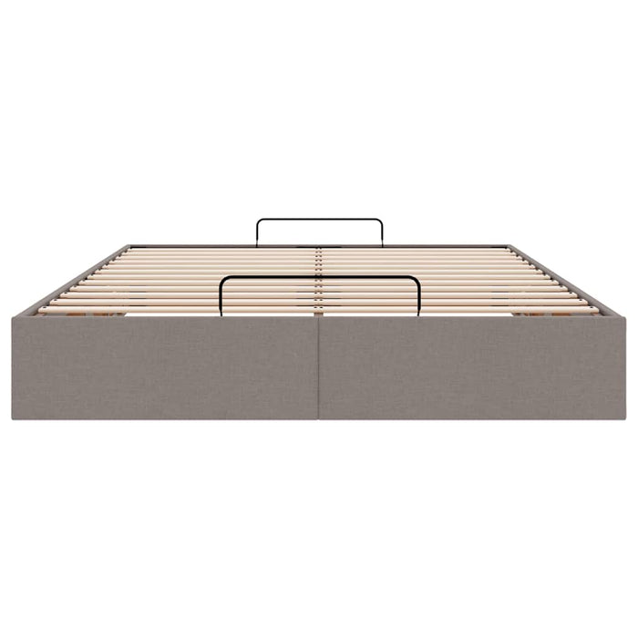 Cadru de pat otoman fără saltea Taupe 140x190 cm țesătură - WALTI WALTI