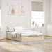 Cadru de pat otoman fără saltea cremă 140x190 cm țesătură - WALTI WALTI