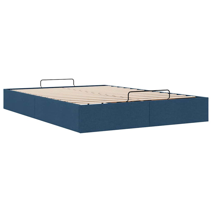 Cadru de pat otoman fără saltea Albastru 140x190 cm țesătură - WALTI WALTI