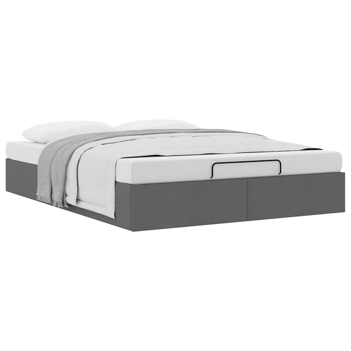 Cadru de pat otoman fără saltea țesătură gri închis 140x200 cm - WALTI WALTI