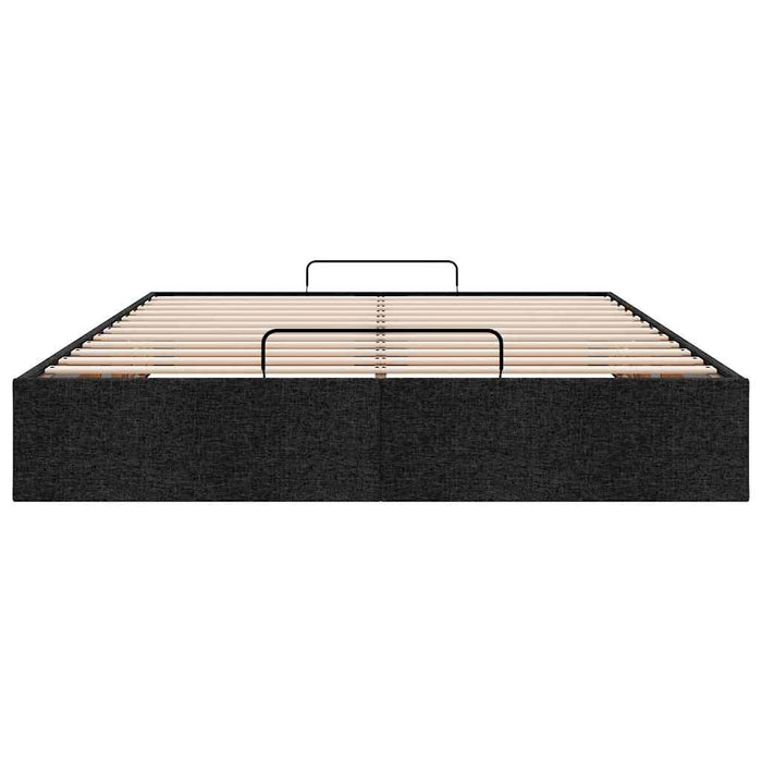 Cadru pat otoman fără saltea Negru 140x200 cm țesătură - WALTI WALTI
