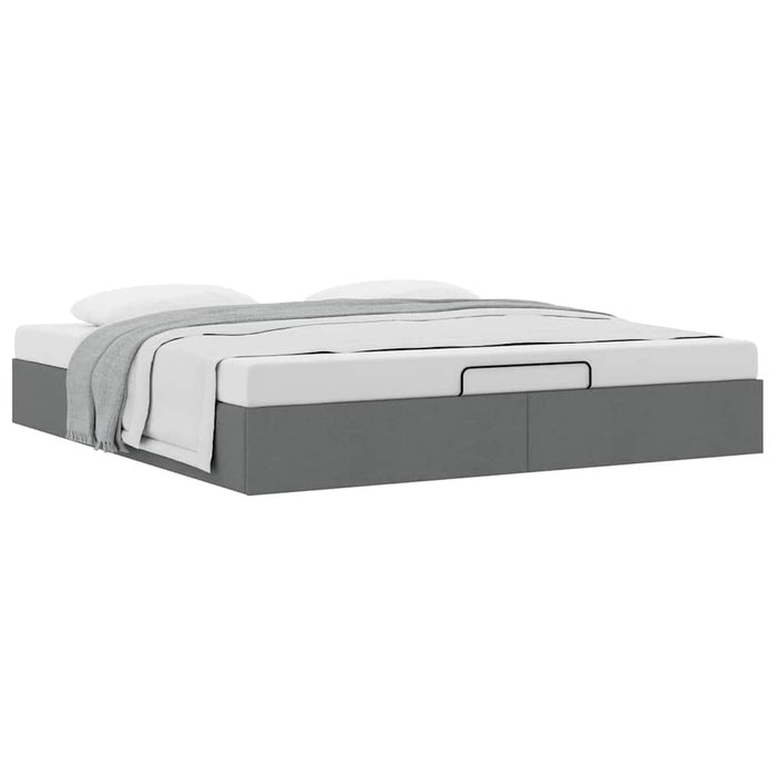 Cadru de pat otoman fără saltea țesătură gri închis 160x200 cm - WALTI WALTI