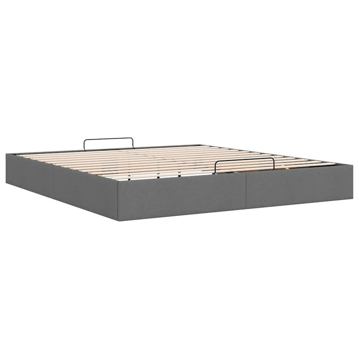 Cadru de pat otoman fără saltea țesătură gri închis 160x200 cm - WALTI WALTI