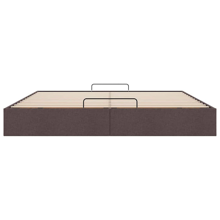 Cadru pat otoman fără saltea țesătură maro închis 160x200 cm WALTI