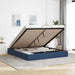 Cadru pat otoman fără saltea Albastru 160x200 cm țesătură - WALTI WALTI