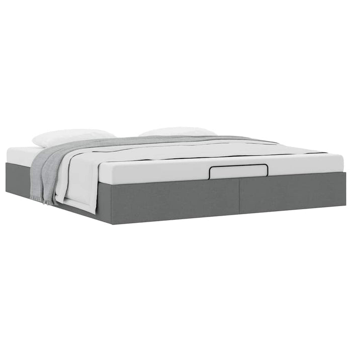 Cadru pat otoman fără saltea Gri închis 180x200 cm țesătură - WALTI WALTI