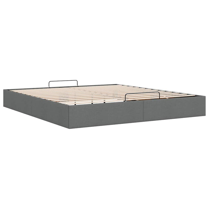 Cadru de pat otoman fără saltea țesătură gri închis 200x200 cm - WALTI WALTI