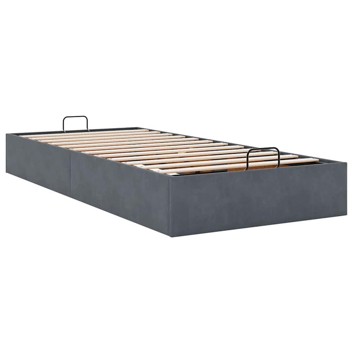 Cadru de pat otoman fără saltea Gri închis 80x200 cm catifea - WALTI WALTI