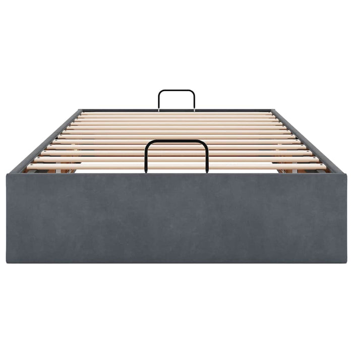 Cadru de pat otoman fără saltea Gri închis 80x200 cm catifea - WALTI WALTI