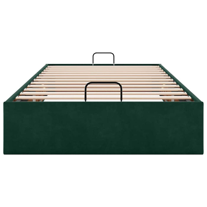 Cadru de pat otoman fără saltea verde închis 80x200 cm catifea - WALTI WALTI