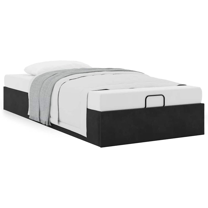 Cadru de pat otoman fără saltea Negru 90x190 cm catifea - WALTI WALTI