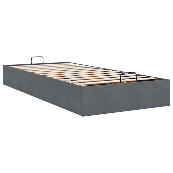 Cadru de pat otoman fără saltea Gri închis 90x200 cm catifea - WALTI WALTI