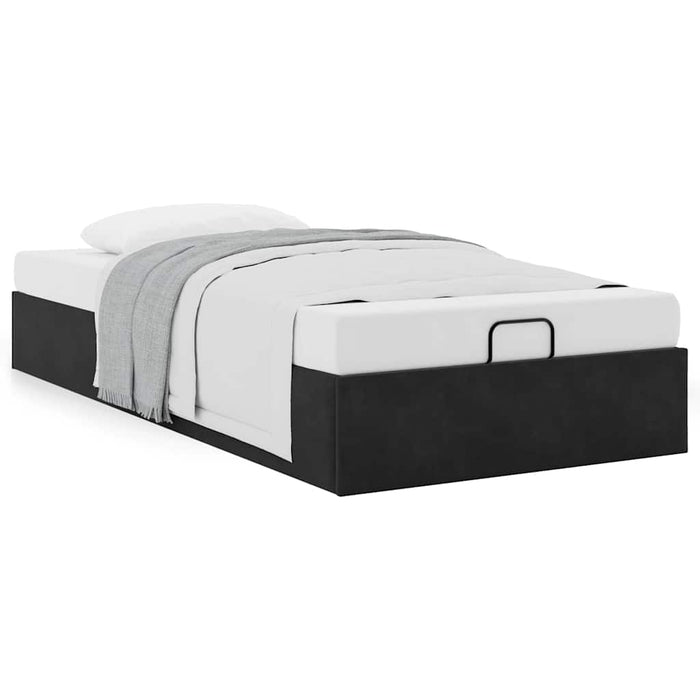 Cadru de pat otoman fără saltea Negru 90x200 cm catifea - WALTI WALTI