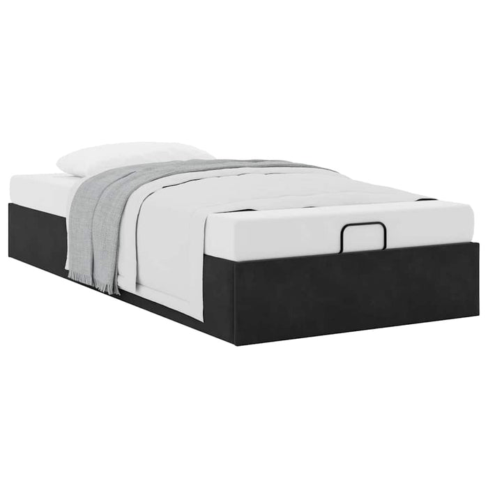 Cadru de pat otoman fără saltea Negru 90x200 cm catifea - WALTI WALTI