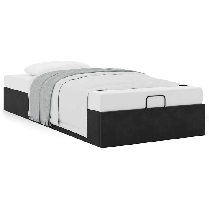 Cadru de pat otoman fără saltea Negru 100x200 cm catifea - WALTI WALTI