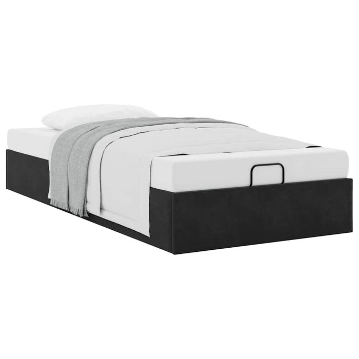 Cadru de pat otoman fără saltea Negru 100x200 cm catifea - WALTI WALTI