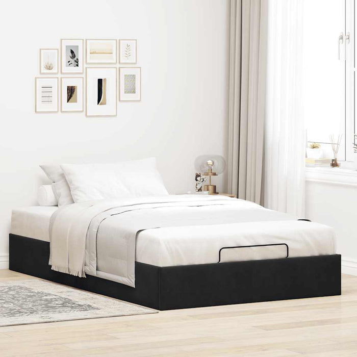 Cadru de pat otoman fără saltea Negru 120x190 cm catifea - WALTI WALTI