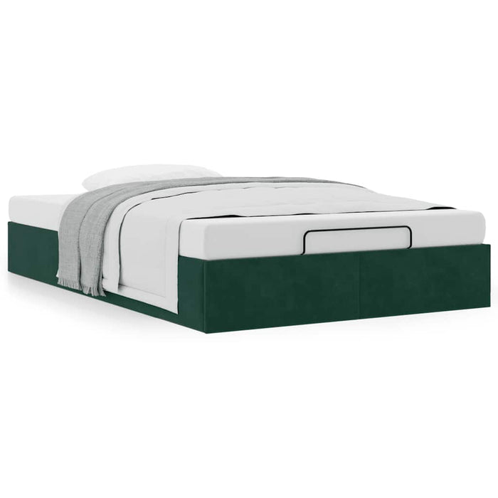 Cadru de pat otoman fără saltea Verde închis 120x190 cm catifea - WALTI WALTI