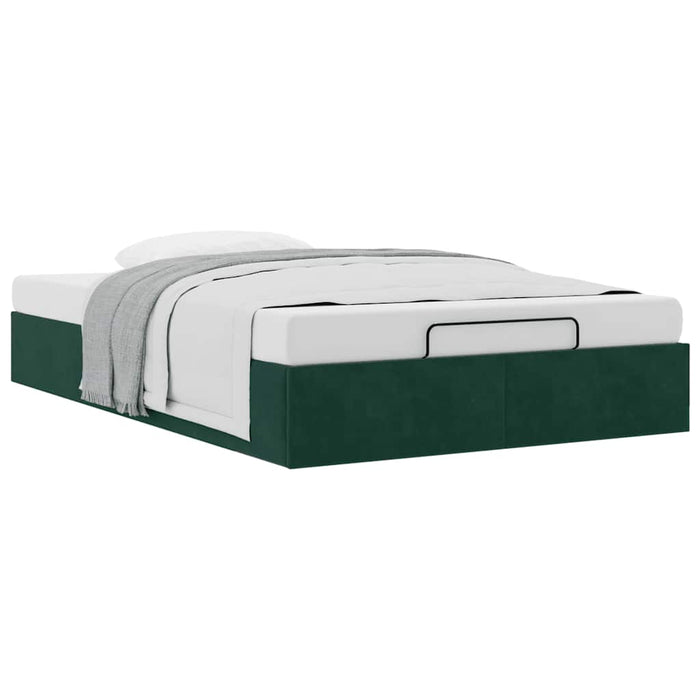 Cadru de pat otoman fără saltea Verde închis 120x190 cm catifea - WALTI WALTI
